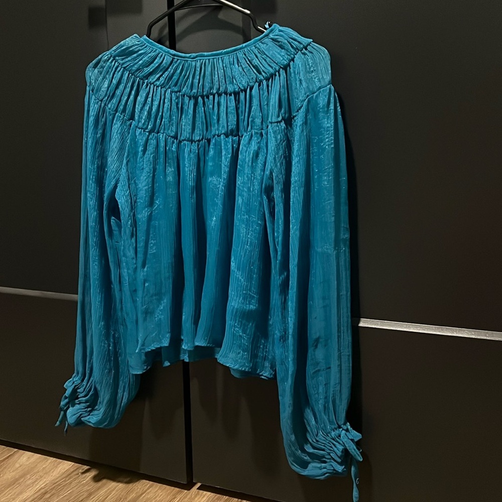 Zara turquoise shear top size S